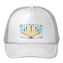 Hat: Hanukkah Menorah - Chanukah Menorah