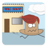 Hat Stealing a Wig Sticker
