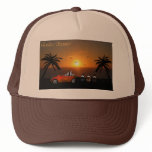 Hat with 3 Dutch Rabbits watching the sunset