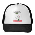 Hat with animated pictures of funny church sayings