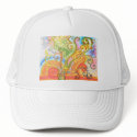 Hat with Colourful Psychedelic Tree Design