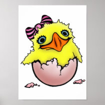 Hatched baby chicken print