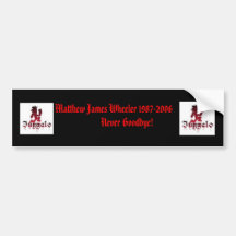 hatchet man, hatchet man, Matthew James Wheeler... Bumper Stickers