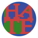 HATE Anti Valentine Design stickers