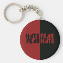 Hate fear fear hate keychain