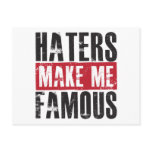 Haters Make Me Famous postcards