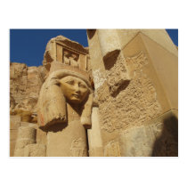 Hathor column - Queen Hatshepsut's Temple, egypt postcards