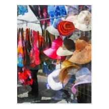 Hats and Purses at Street Fair Postcard