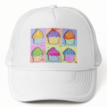 Hats, Caps - Pop Art Cupcakes