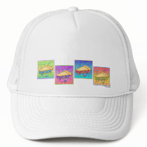 Hats, Caps - Pop Art Piece of Pie