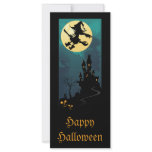 Haunted House and Witch Silhouette Bookmarks rack cards