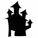Haunted House. Black and White. Custom photo sculptures