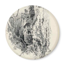Haunted House Fridge Magnet