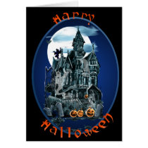 Haunted House Oval Lettered Card