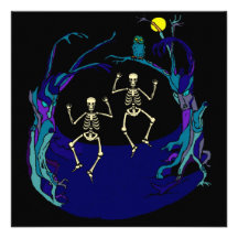Haunted House Spooky Forest Skeletons Invitation