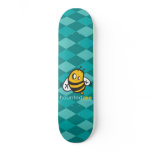 Haunted Zoo "Bee Argyle Blue" skateboards