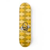 Haunted Zoo "Bee Argyle Yellow" Skate Board Deck