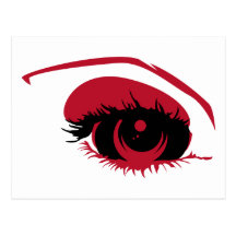 Haunting Red Eye Postcard