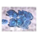 Hauntingly beautiful blue tinged roses invitations