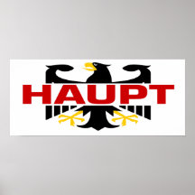 Haupt Surname Poster