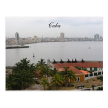havana harbour post card