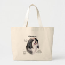 Havanese History Design Tote Bags