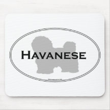 Havanese Oval Mousepad