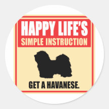 Havanese Round Stickers