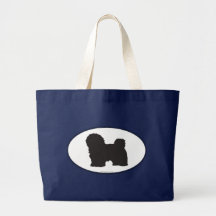 Havanese Silhouette Canvas Bags