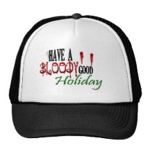 Have a Bloody Good Holiday Mesh Hats
