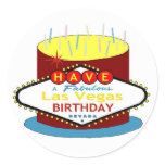 Have A Fabulous Las Vegas Birthday  Cake Sticker