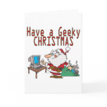 have a geeky christmas santa computer tech cards
