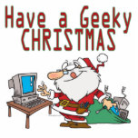 have a geeky christmas santa computer tech photo sculptures