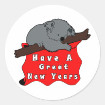 Have A Great New Years Koala Sticker