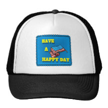Have A Happy Day Mesh Hat