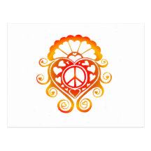 have a heart /henna sunburst postcards