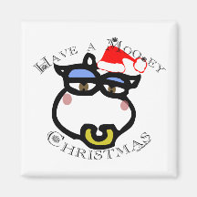 Have a Mooey Christmas! Refrigerator Magnet