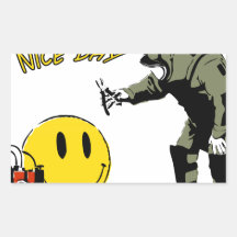 Have a nice day... rectangular stickers