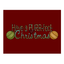 Have A Purrfect Christmas postcards
