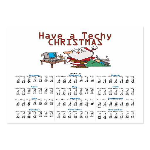 have a techy christmas computer geek santa business cards