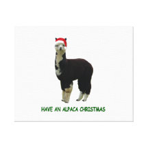 Have an alpaca Christmas Gallery Wrapped Canvas