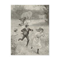 Have to run, antique image post card