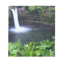 Hawaii, Big Island, Hilo, Rainbow Falls, Lush Notepad