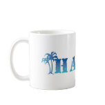 Hawaii blue palm trees coffee mug