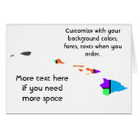 Hawaii Colourful Customise card how you like it