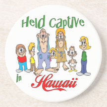 Hawaii Funny Trailer Park Sandstone Coaster