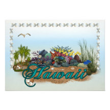 Hawaii island custom invite