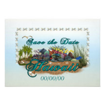 Hawaii island Save the Date Invite