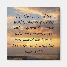 Hawaii John 3:16 Fridge Magnets