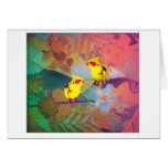 Hawaii Needlepoint with yellow birds Cards